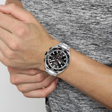 Buy Shop Hugo Boss Energy Chronograph Black Dial Silver Steel Strap Watch For Men - 1513971 USA Online