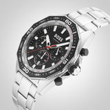 Buy Shop Hugo Boss Energy Chronograph Black Dial Silver Steel Strap Watch For Men - 1513971 USA Online