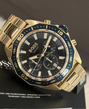Buy Shop Hugo Boss Energy Chronograph Blue Dial Gold Steel Strap Watch For Men - 1513973 USA Online