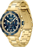 Buy Shop Hugo Boss Energy Chronograph Blue Dial Gold Steel Strap Watch For Men - 1513973 USA Online