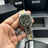Buy Shop Hugo Boss Energy Chronograph Grey Dial Two Tone Steel Strap Watch For Men - 1513974 USA Online
