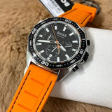 Buy Shop Hugo Boss Energy Chronograph Quartz Black Dial Orange Rubber Strap Watch For Men - 1513970 USA Online