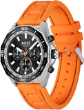 Buy Shop Hugo Boss Energy Chronograph Quartz Black Dial Orange Rubber Strap Watch For Men - 1513970 USA Online