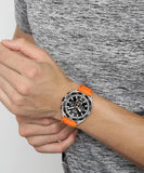 Buy Shop Hugo Boss Energy Chronograph Quartz Black Dial Orange Rubber Strap Watch For Men - 1513970 USA Online