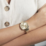 Buy Shop Hugo Boss Flawless Gold Dial Gold Steel Strap Watch for Women - 1502532 USA Online