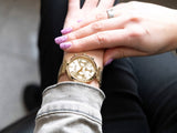 Buy Shop Hugo Boss Flawless Gold Dial Gold Steel Strap Watch for Women - 1502532 USA Online