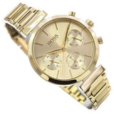 Buy Shop Hugo Boss Flawless Gold Dial Gold Steel Strap Watch for Women - 1502532 USA Online