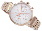 Buy Shop Hugo Boss Flawless Quartz White Dial Gold Steel Strap Watch for Women -1502531 USA Online