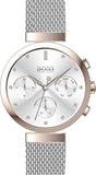 Buy Shop Hugo Boss Flawless Silver Dial Silver Mesh Bracelet Watch for Women -1502551 USA Online