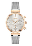 Buy Shop Hugo Boss Flawless Silver Dial Silver Mesh Bracelet Watch for Women -1502551 USA Online