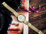Buy Shop Hugo Boss Flawless White Dial Gold Mesh Bracelet Watch for Women - 1502552 USA Online