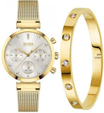Buy Shop Hugo Boss Flawless White Dial Gold Mesh Bracelet Watch for Women - 1502552 USA Online