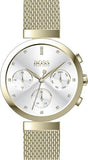 Buy Shop Hugo Boss Flawless White Dial Gold Mesh Bracelet Watch for Women - 1502552 USA Online