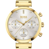 Buy Shop Hugo Boss Flawless White Dial Gold Mesh Bracelet Watch for Women - 1502552 USA Online