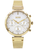 Buy Shop Hugo Boss Flawless White Dial Gold Mesh Bracelet Watch for Women - 1502552 USA Online