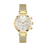 Buy Shop Hugo Boss Flawless White Dial Gold Mesh Bracelet Watch for Women - 1502552 USA Online