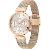 Buy Shop Hugo Boss Flawless White Dial Gold Mesh Bracelet Watch for Women - 1502553 USA Online