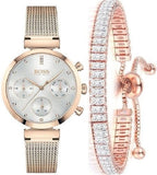 Buy Shop Hugo Boss Flawless White Dial Gold Mesh Bracelet Watch for Women - 1502553 USA Online