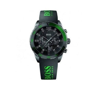 Buy Shop Hugo Boss Aeroliner Chronograph Black Dial Green Rubber Strap Watch For Men - HB1512847 USA Online