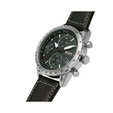 Buy Shop Hugo Boss Aero Chronograph Black Dial Black Leather Strap Watch for Men - 1513770 USA Online