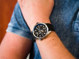 Buy Shop Hugo Boss Globetrotter Black Dial Black Silicone Strap Watch for Men - 1513820 USA Online
