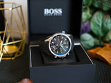Buy Shop Hugo Boss Globetrotter Black Dial Black Silicone Strap Watch for Men - 1513820 USA Online