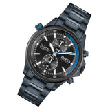 Buy Shop Hugo Boss Globetrotter Black Dial Black Steel Strap Watch for Men - 1513824 USA Online