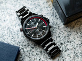 Buy Shop Hugo Boss Globetrotter Black Dial Black Steel Strap Watch for Men - 1513825 USA Online