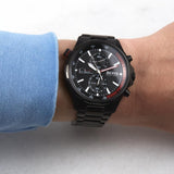 Buy Shop Hugo Boss Globetrotter Black Dial Black Steel Strap Watch for Men - 1513825 USA Online