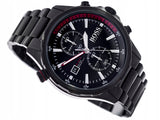 Buy Shop Hugo Boss Globetrotter Black Dial Black Steel Strap Watch for Men - 1513825 USA Online