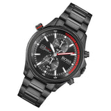Buy Shop Hugo Boss Globetrotter Black Dial Black Steel Strap Watch for Men - 1513825 USA Online
