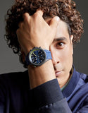 Buy Shop Hugo Boss Globetrotter Blue Dial Blue Silicone Strap Watch for Men - 1513821 USA Online