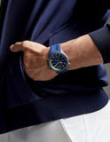 Buy Shop Hugo Boss Globetrotter Blue Dial Blue Silicone Strap Watch for Men - 1513821 USA Online