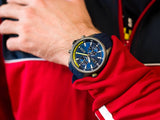 Buy Shop Hugo Boss Globetrotter Blue Dial Blue Silicone Strap Watch for Men - 1513821 USA Online