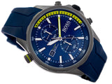 Buy Shop Hugo Boss Globetrotter Blue Dial Blue Silicone Strap Watch for Men - 1513821 USA Online