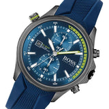 Buy Shop Hugo Boss Globetrotter Blue Dial Blue Silicone Strap Watch for Men - 1513821 USA Online