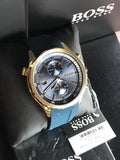 Buy Shop Hugo Boss Globetrotter Blue Dial Blue Silicone Strap Watch for Men - 1513822 USA Online
