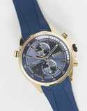 Buy Shop Hugo Boss Globetrotter Blue Dial Blue Silicone Strap Watch for Men - 1513822 USA Online