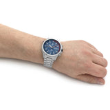 Buy Shop Hugo Boss Globetrotter Blue Dial Silver Steel Strap Watch for Men - 1513823 USA Online