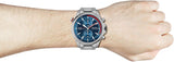 Buy Shop Hugo Boss Globetrotter Blue Dial Silver Steel Strap Watch for Men - 1513823 USA Online