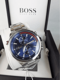 Buy Shop Hugo Boss Globetrotter Blue Dial Silver Steel Strap Watch for Men - 1513823 USA Online