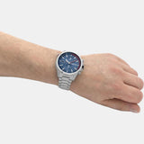 Buy Shop Hugo Boss Globetrotter Blue Dial Silver Steel Strap Watch for Men - 1513823 USA Online