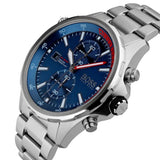 Buy Shop Hugo Boss Globetrotter Blue Dial Silver Steel Strap Watch for Men - 1513823 USA Online