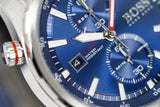 Buy Shop Hugo Boss Globetrotter Blue Dial Silver Steel Strap Watch for Men - 1513823 USA Online