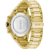 Buy Shop Hugo Boss Globetrotter Chronograph Black Dial Gold Steel Strap Watch for Men - 1513932 USA Online