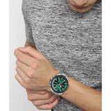 Buy Shop Hugo Boss Globetrotter Green Dial Silver Steel Strap Watch for Men - 1513930 USA Online