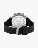 Buy Shop Hugo Boss Globetrotter Grey Dial Black Silicone Strap Watch for Men - 1513931 USA Online