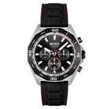 Buy Shop Hugo Boss Globetrotter Grey Dial Black Silicone Strap Watch for Men - 1513931 USA Online