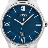 Buy Shop Hugo Boss Governer Blue Dial Silver Steel Strap Watch for Men - 1513487 USA Online