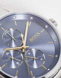 Buy Shop Hugo Boss Grand Course Blue Dial Silver Steel Strap Watch for Women - 1502583 USA Online